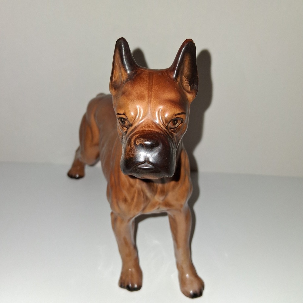 Vintage Boxer Dog Figurine Porcelain Ceramic Figure Japan - Picture 5 of 7